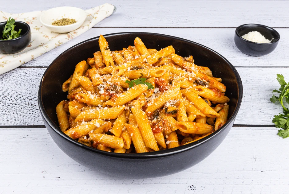Champignon-Tomaten-Sauce mit Penne