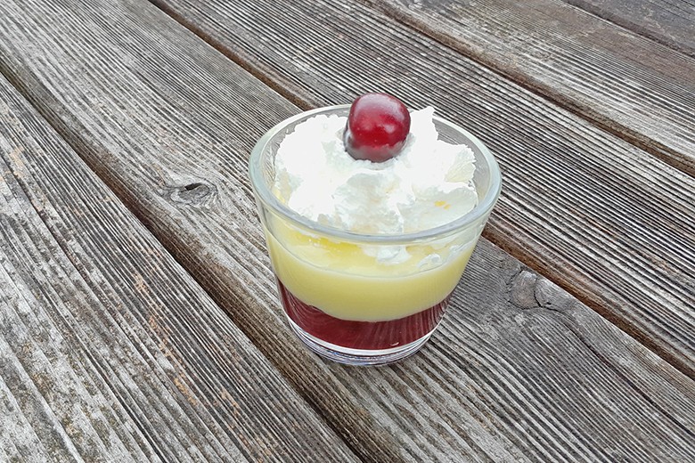 Kirsch-Vanillepudding