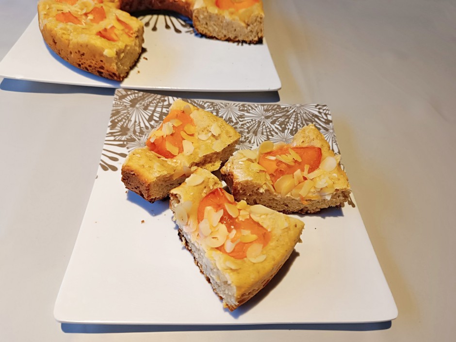 Butterkuchen mit Marillen aus dem Camping-Backofen