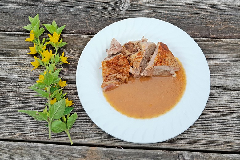 Putenoberkeule in Sauce