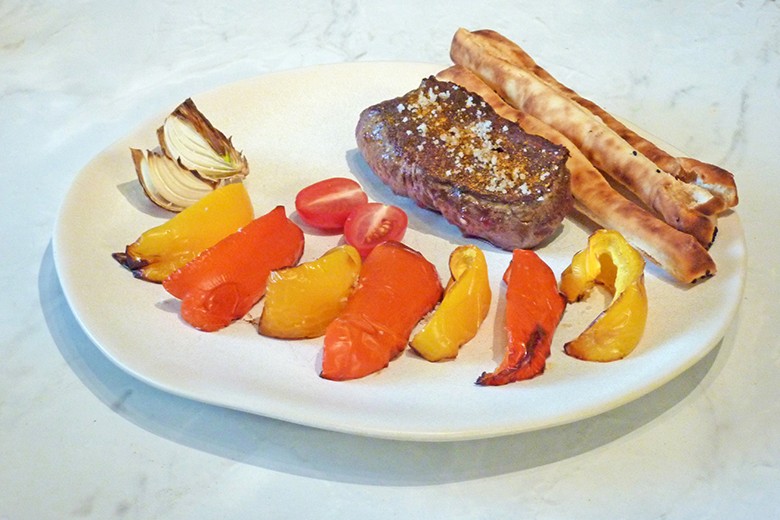 Rumpsteak Garam Masala mit Paprika vom Grill