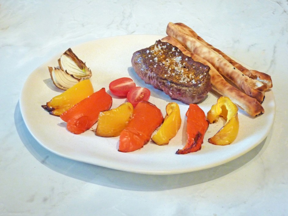 Rumpsteak Garam Masala mit Paprika vom Grill