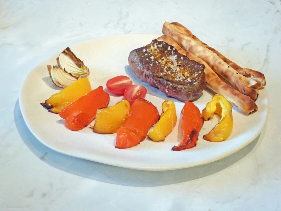 Rumpsteak Garam Masala mit Paprika vom Grill