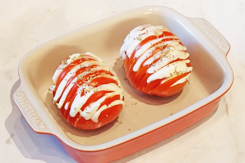 Fächertomaten à la Hasselback
