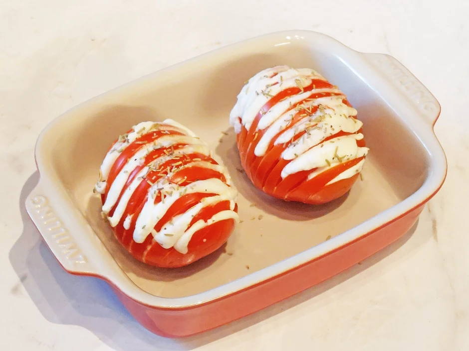 Fächertomaten à la Hasselback