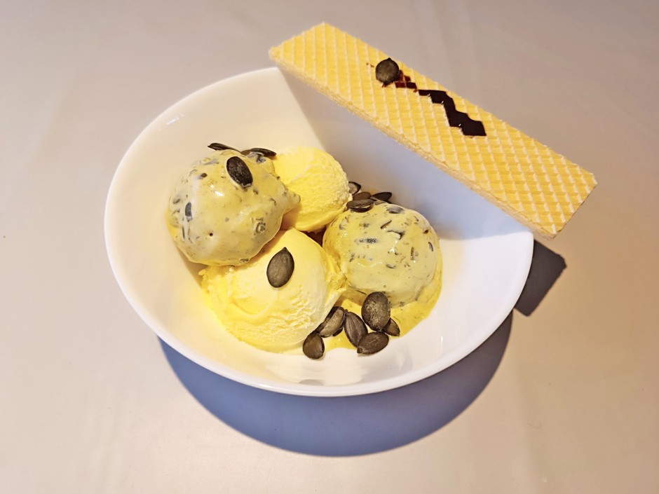 Kürbiskern-Vanille-Eis