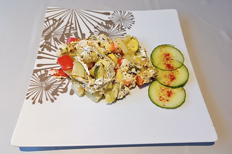 Erdäpfelauflauf aus dem Camping-Backofen