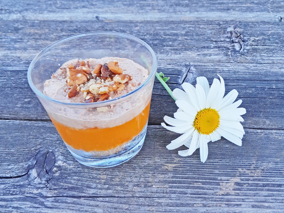 Brösel-Marille Schokodessert