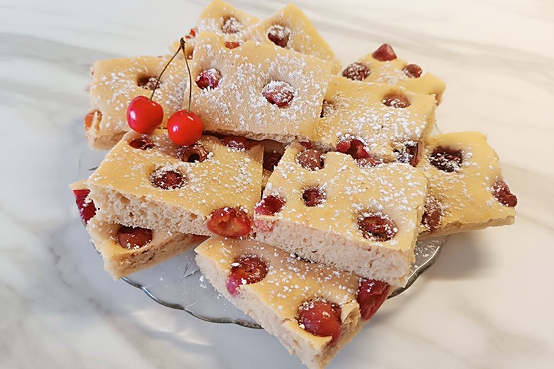 Kirschen-Wasserkuchen vom Blech