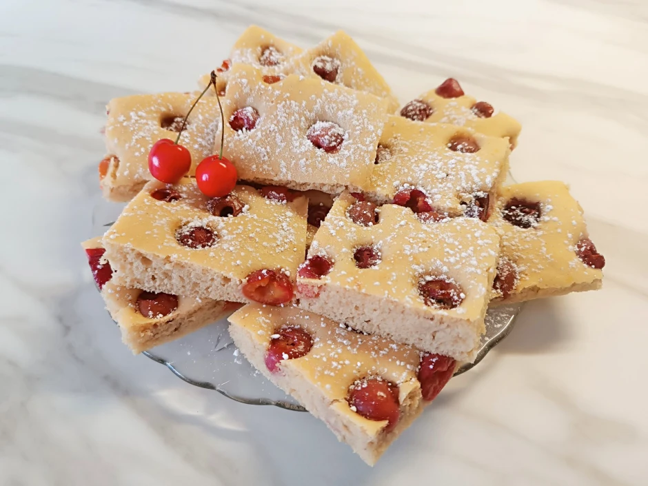 Kirschen-Wasserkuchen vom Blech