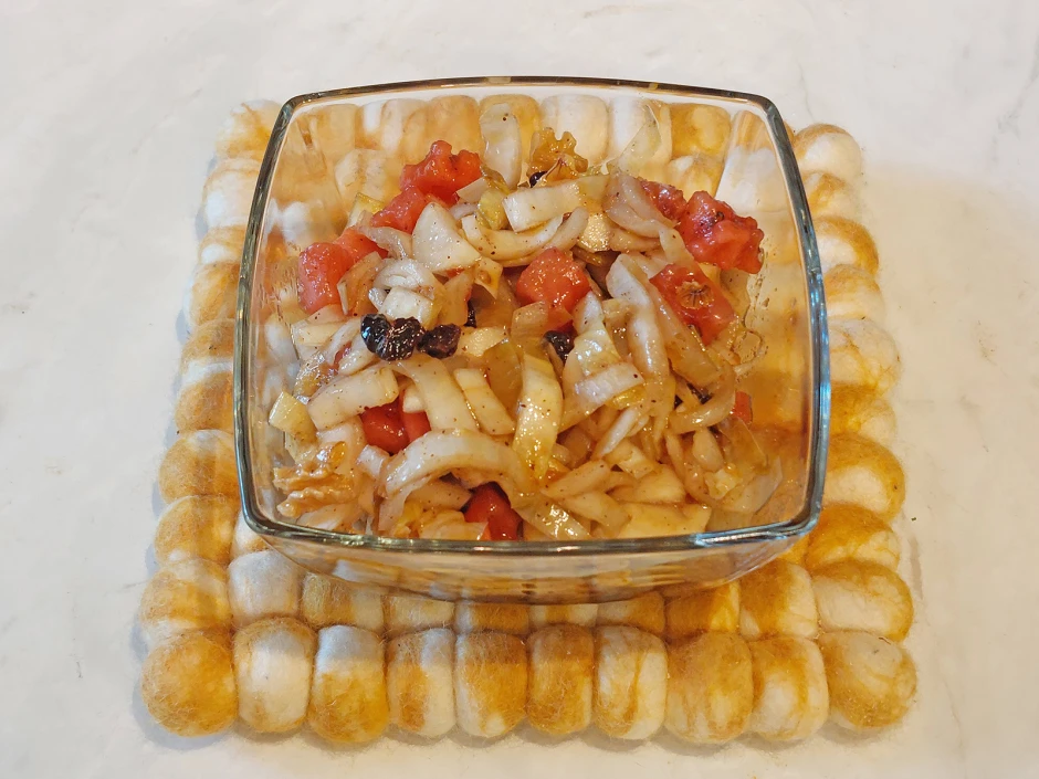 Chicor&eacute;esalat mit Melone