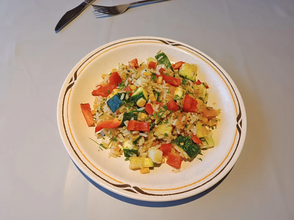 Reis-Gem&uuml;se-Pfanne