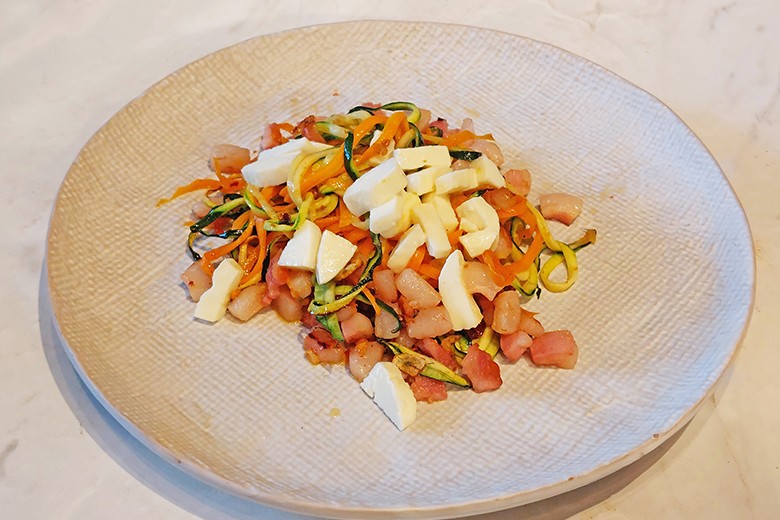 Bunte Gemüse-Spaghetti