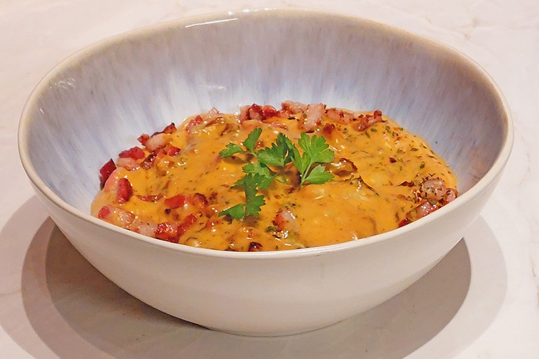 Mango-Curry-Speck-Sauce
