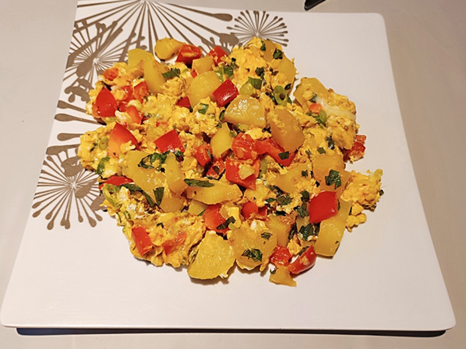 Erdäpfel-Eier Pfanne
