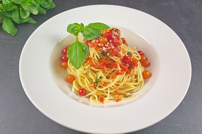 Johannisbeertomaten mit Spaghetti