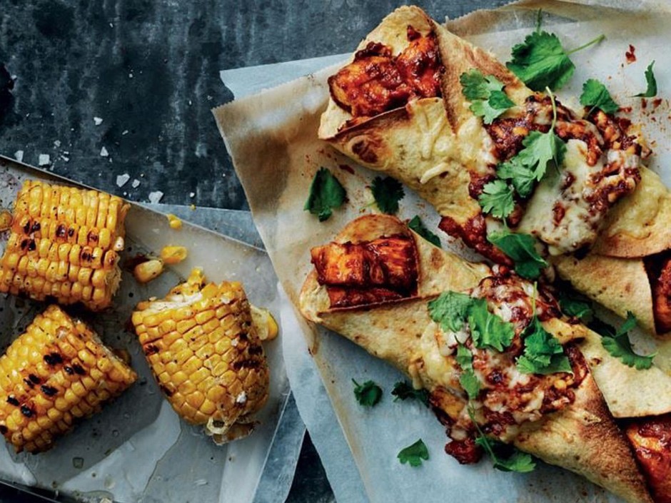 Enchilada mit würzigem BBQ-Hühnchen