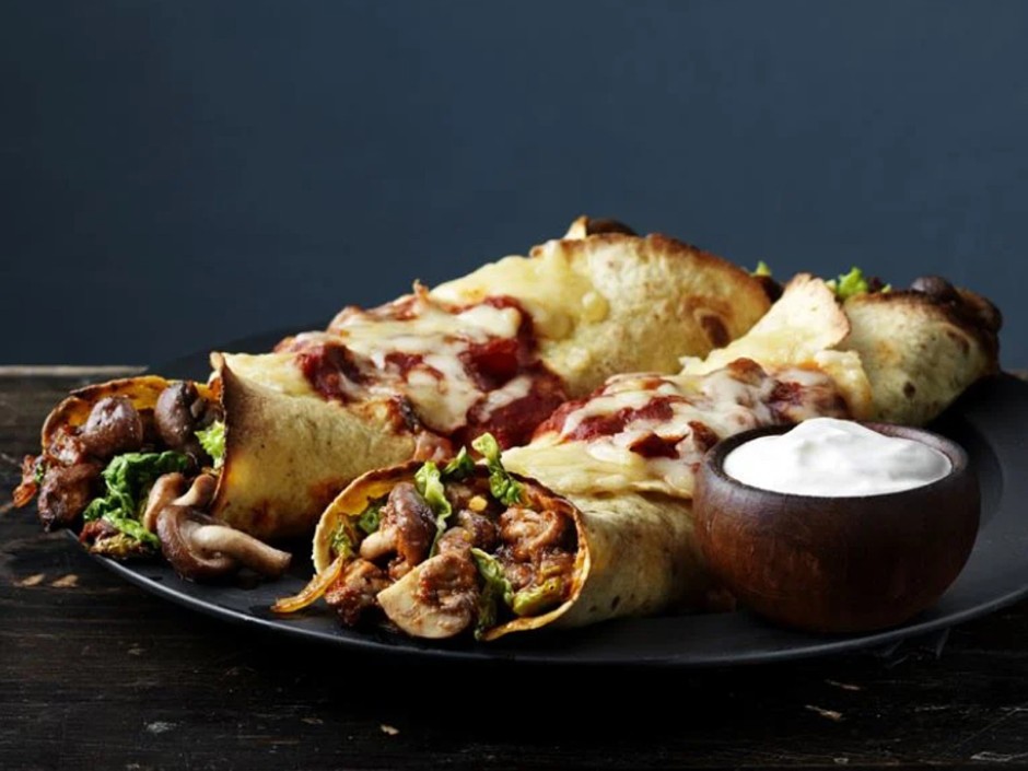 Vegetarische Enchiladas mit Pilzen