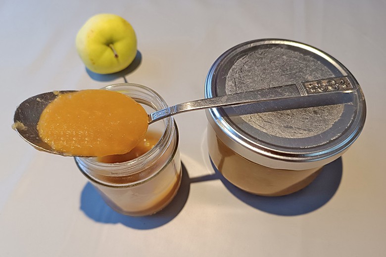 Apfelmus aus Klaräpfeln und Kokosblütenzucker