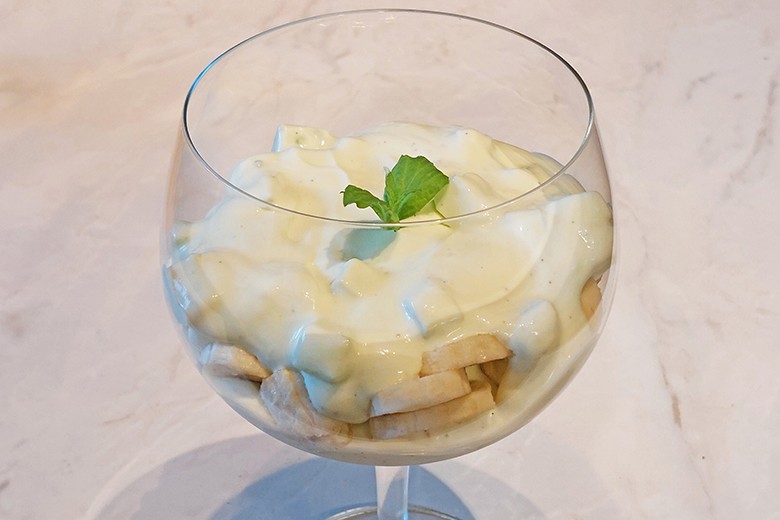 Melonen-Bananen-Dessert
