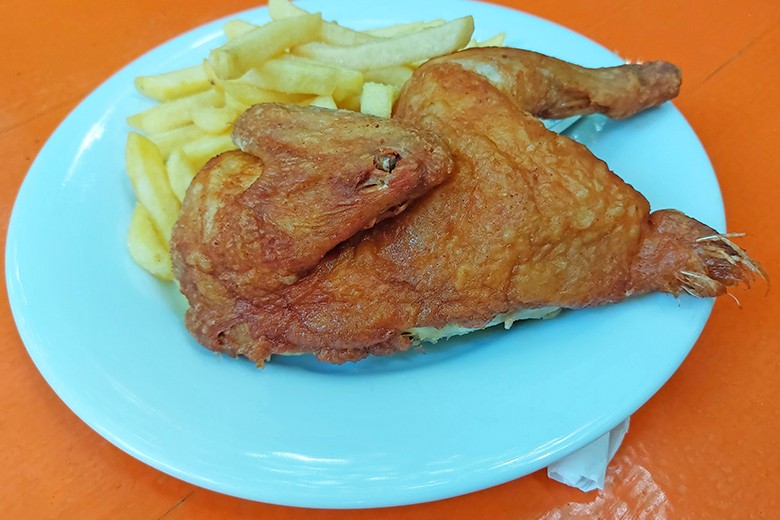Grillhendl vom Spieß