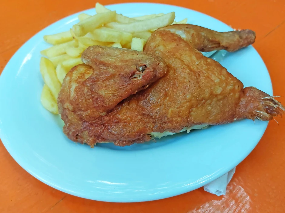 Grillhendl vom Spie&szlig;
