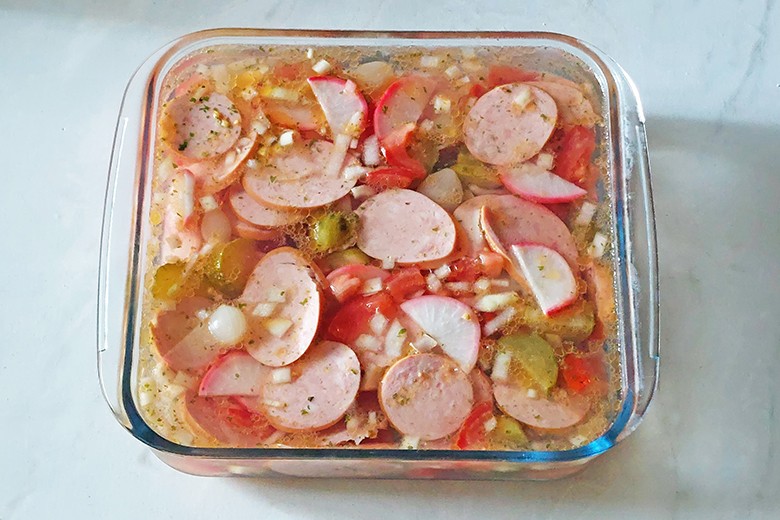 Fränkischer Wurstsalat in Aspik