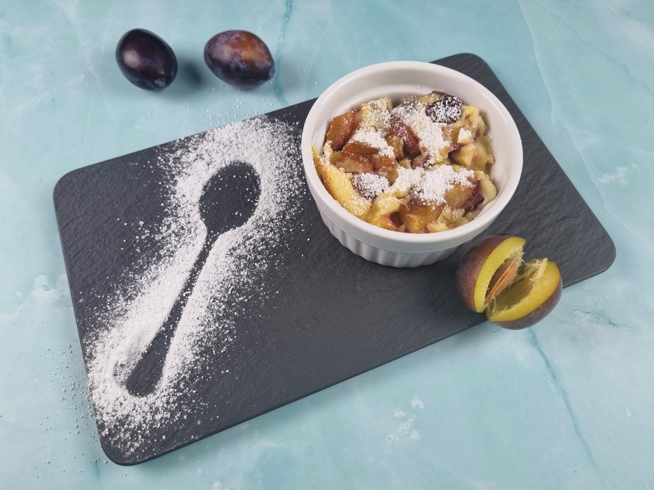 Zwetschken-Pudding-Auflauf