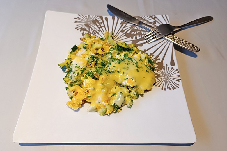 Zucchini-Eierspeis