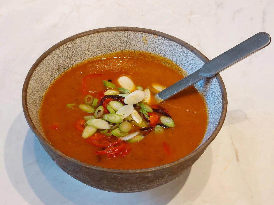 Paprika-K&uuml;rbis-Suppe