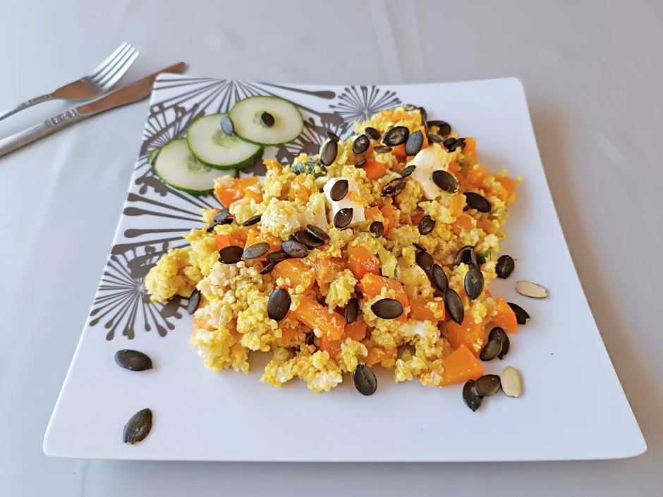 Hirse mit K&uuml;rbis und Feta