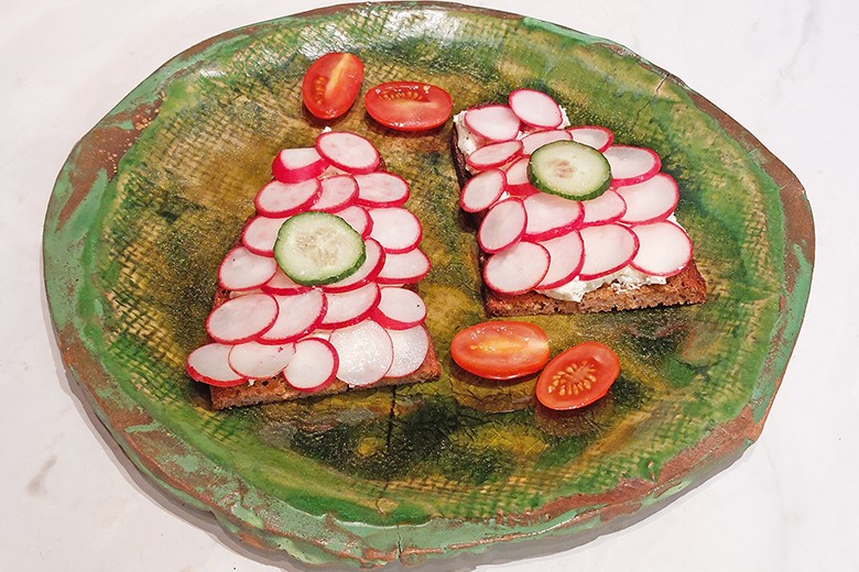 Radieschen-Frischkäse-Bauernbrot
