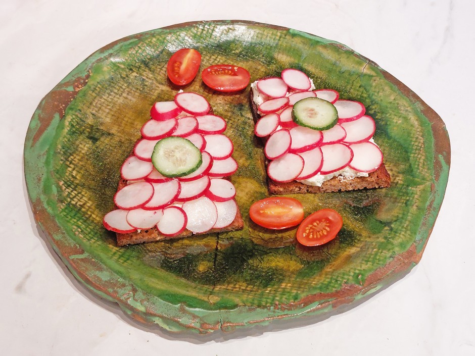 Radieschen-Frischkäse-Bauernbrot