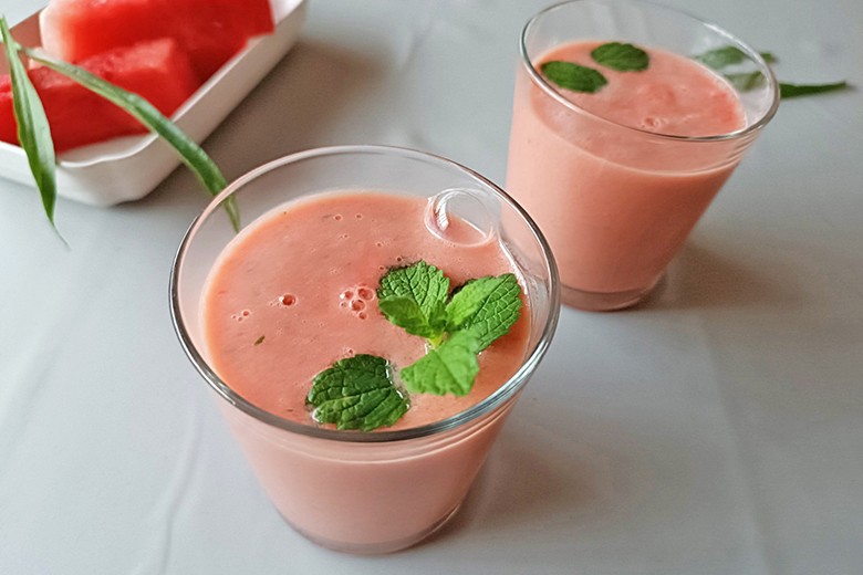 Melonen-Buttermilch-Shake