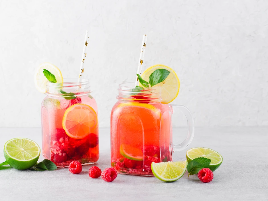 Himbeer-Minz-Drink