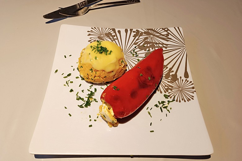 Gefüllte Kapia mit Polenta