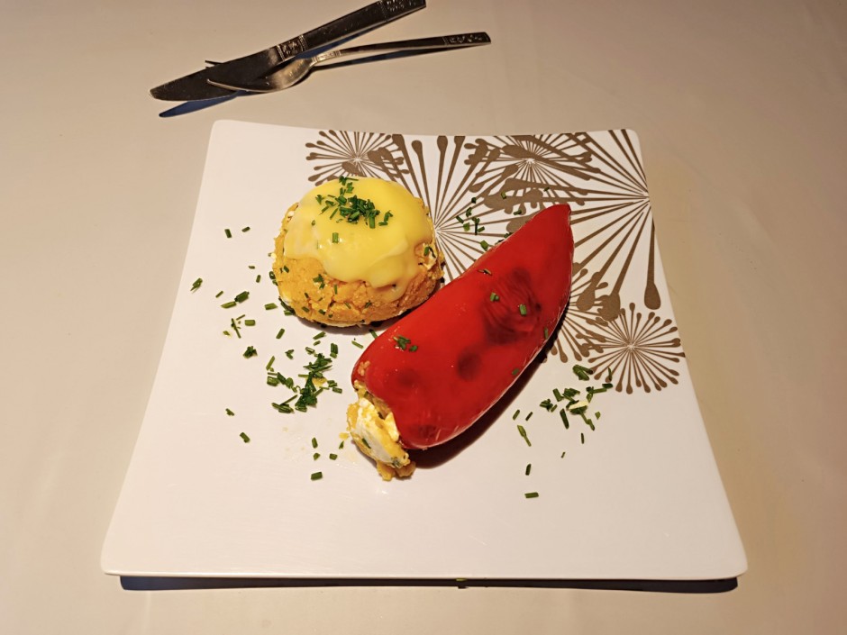 Gefüllte Kapia mit Polenta