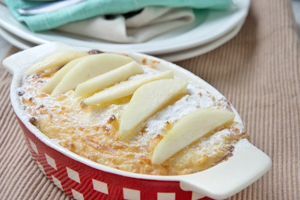 Vanillereis mit Birnen
