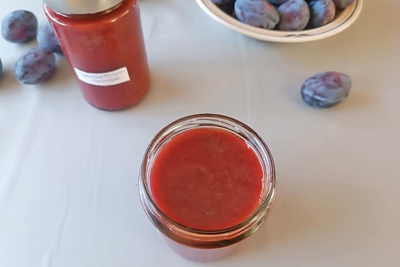 Zwetschkenmarmelade mit Birkenzucker
