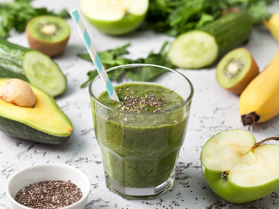 Kiwi-Gurken-Bananen-Spinat-Smoothie