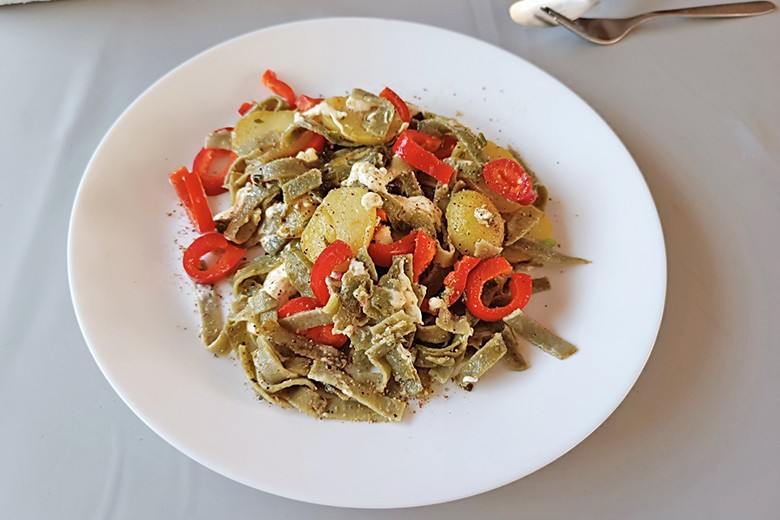 Erdäpfel-Nudelpfanne