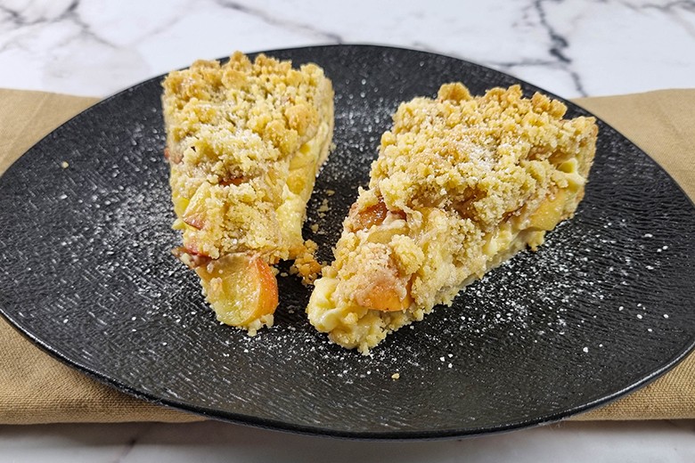 Apfelkuchen mit Vanillepudding