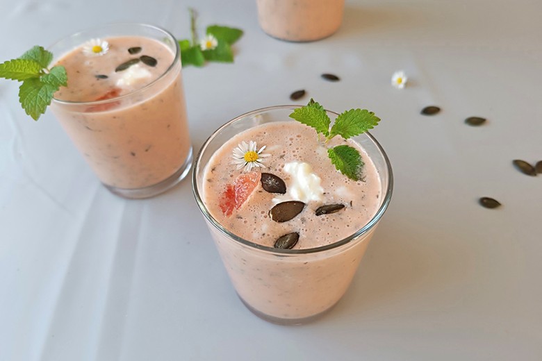 Melonen Smoothie mit Kernen