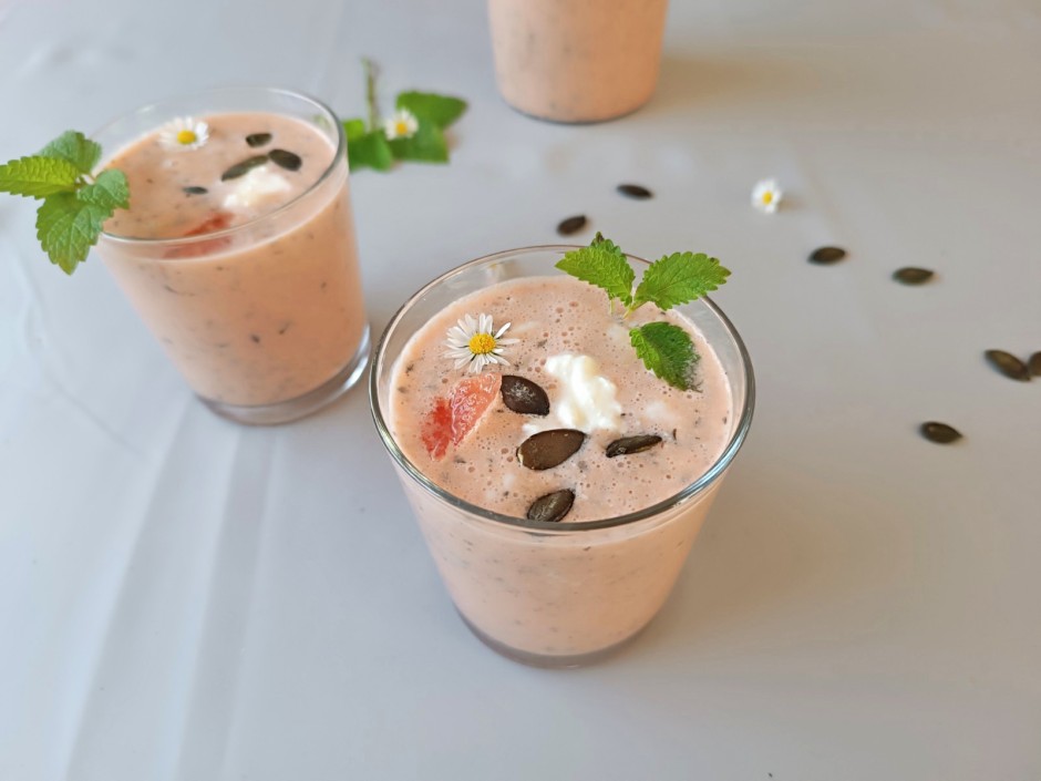 Melonen Smoothie mit Kernen