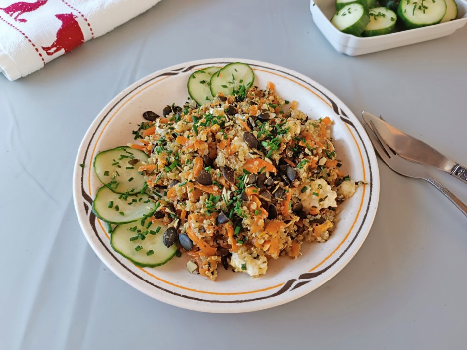 Quinoa-Auflauf aus dem Camping-Backofen