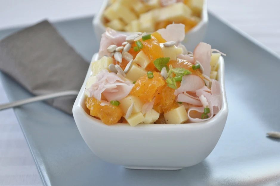 Käsesalat mit Mandarinen