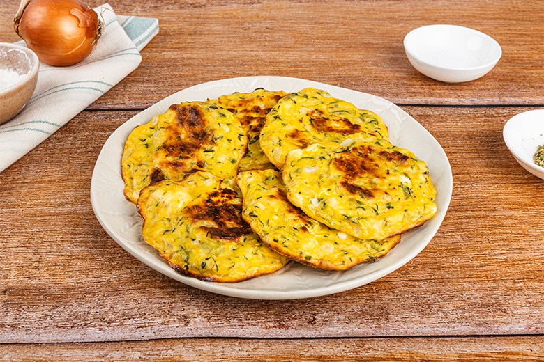 Zucchini - Käse - Taler aus dem Backofen