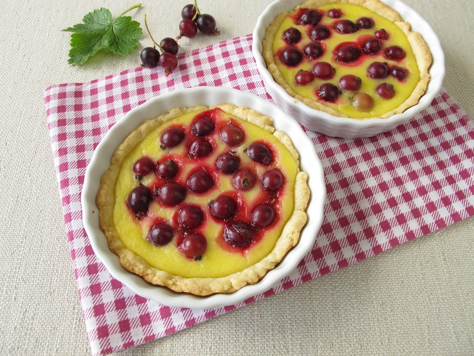 Jostabeeren Kuchen mit Pudding