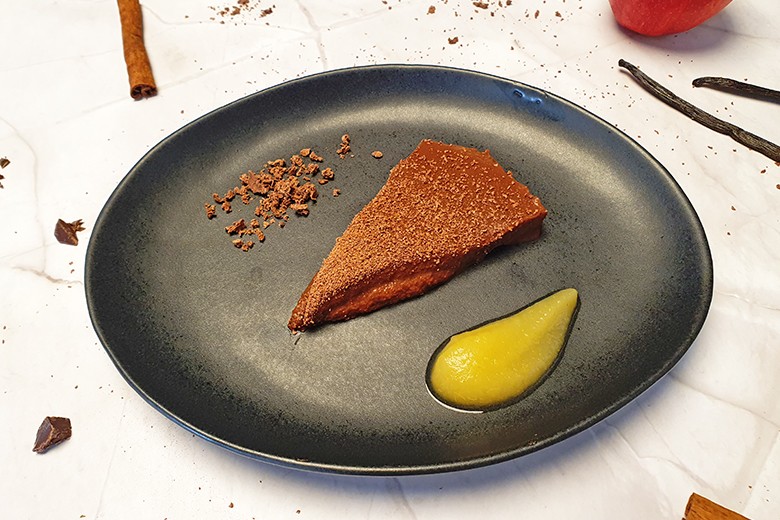 Schoko-Apfelmus-Tarte
