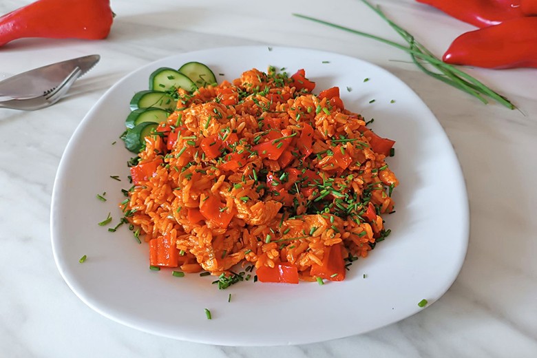 Paprika-Reisfleisch